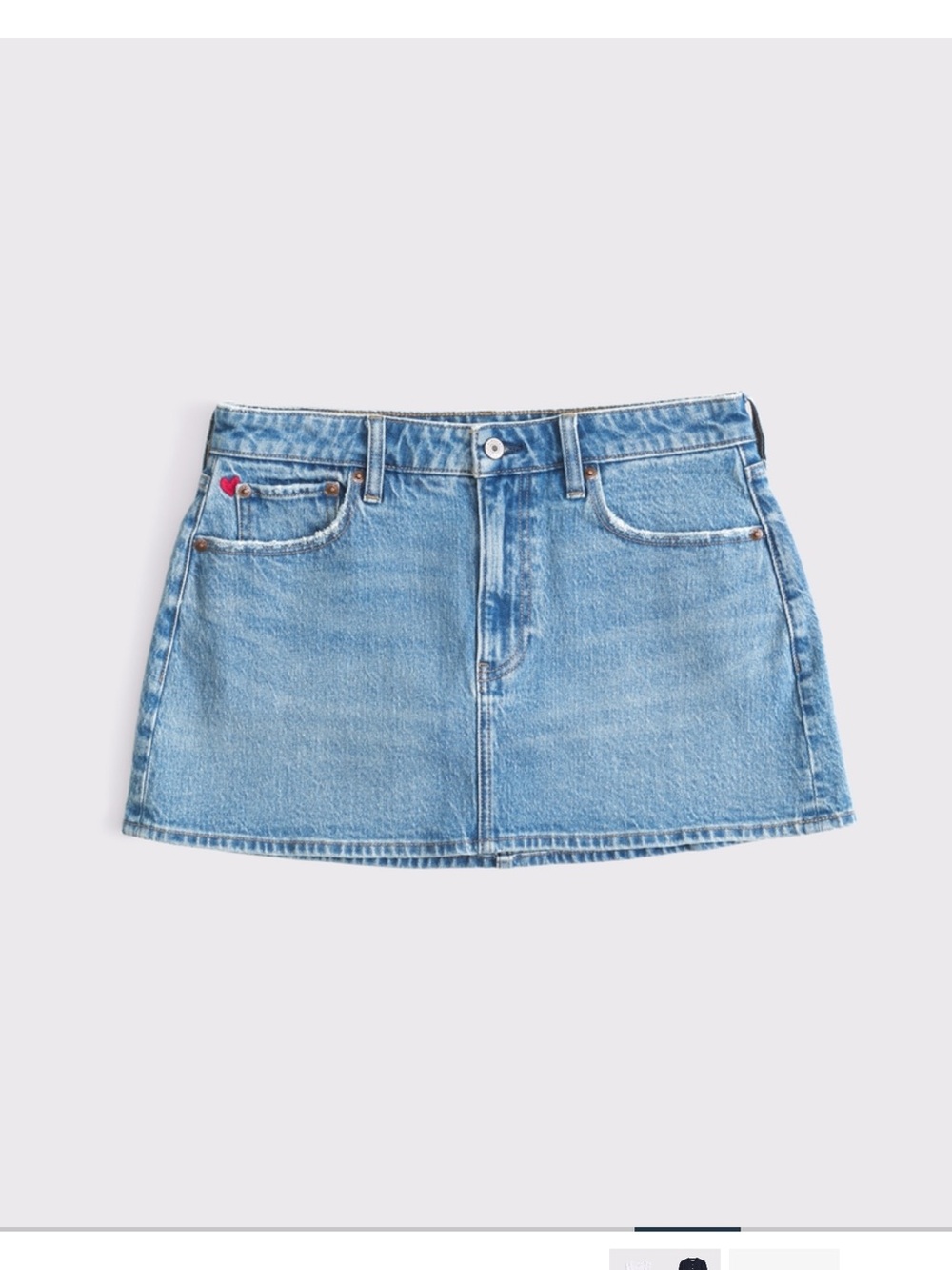 Abercrombie & Fitch CURVE LOVE MID RISE Denim Mini SKORT